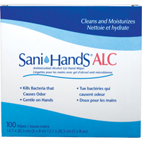 Lingettes antimicrobiennes pour les mains Sani-Hands ALC, Pochette Les Fournitures Industrielles Méga