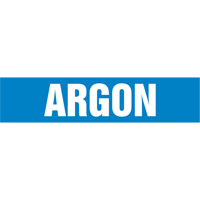 Marqueur de tuyau "Argon", Autocollant, 4" h x 24" la, Blanc/bleu Les Fournitures Industrielles Méga