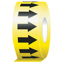 Directional Flow Arrow Tapes, 104', Black on Yellow Les Fournitures Industrielles Méga