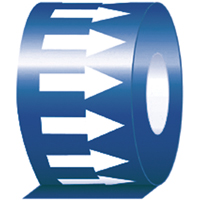 Pipe Marker, 108', White on Blue Les Fournitures Industrielles Méga
