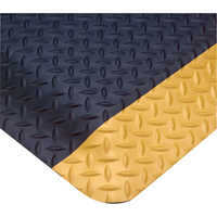Tapis Smart No 497, Losange, 3' x 75' x 1", Noir/Jaune, PVC Les Fournitures Industrielles Méga