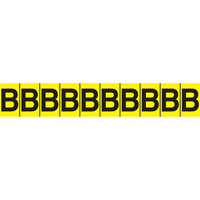 Individual Adhesive Letter Markers, E, 1" H, Black on Yellow Les Fournitures Industrielles Méga
