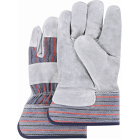 Gants d'ajusteur de premi&egrave;re qualit&eacute;, Grand, Paume en Cuir de vache refendu, Doublure en Coton Les Fournitures Industrielles Méga