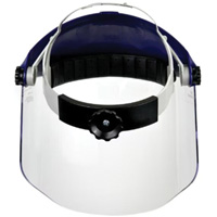 Harnais de t&ecirc;te avec visi&egrave;re, Polycarbonate, Suspension Rochet Les Fournitures Industrielles Méga