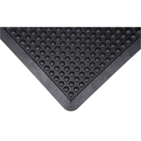 Tapis antifatigue en d&ocirc;me, &agrave; bulles, 2' x 3' x 1/2", Noir, Caoutchouc Les Fournitures Industrielles Méga