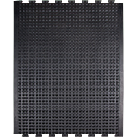 Tapis antifatigue en d&ocirc;me, &agrave; bulles, 3' x 4' x 1/2", Noir, Caoutchouc Les Fournitures Industrielles Méga