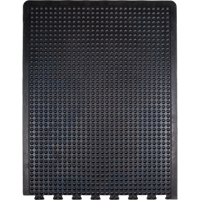 Tapis antifatigue en d&ocirc;me, &agrave; bulles, 3' x 4' x 1/2", Noir, Caoutchouc Les Fournitures Industrielles Méga