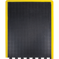 Tapis antifatigue en d&ocirc;me, &agrave; bulles, 3' x 4' x 1/2", Noir, Caoutchouc Les Fournitures Industrielles Méga