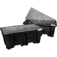 Palettes emboîtables pour contr&ocirc;le des d&eacute;versements, Capacit&eacute; de d&eacute;versement 66 gal. US, 51" x 26" x 21" Les Fournitures Industrielles Méga