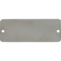&eacute;tiquettes vierges, Acier inoxydable, 2" la x 1" h Les Fournitures Industrielles Méga