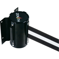 Wall Mount Barrier, Steel, Screw Mount, 7', Black/White Tape Les Fournitures Industrielles Méga