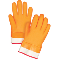 Gants doubl&eacute;s pour l'hiver r&eacute;sistants aux produits chimiques, Taille Grand/9, 10" lo, PVC, Doublure en Molleton de mousse, Gant de calibre hiver Les Fournitures Industrielles Méga