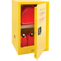 Flammable Storage Cabinet, 12 gal., 1 Door, 23" W x 35" H x 18" D Les Fournitures Industrielles Méga