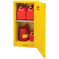 Flammable Storage Cabinet, 16 gal., 1 Door, 23" W x 44" H x 18" D Les Fournitures Industrielles Méga