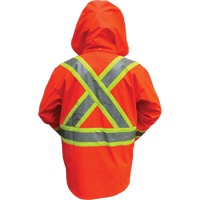 Vestes de s&eacute;curit&eacute; imperm&eacute;ables ignifuges haute visibilit&eacute; en polyur&eacute;thane, Petit, Orange haute visibilit&eacute; Les Fournitures Industrielles Méga