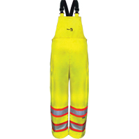 Hi-Vis FR/PU Safety Rain Bib Pants, 4X-Large Les Fournitures Industrielles Méga