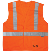 Fire Retardant Safety Vest, High Visibility Orange, Medium/Small, Polyester Les Fournitures Industrielles Méga