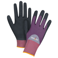 Gants enduits de premi&egrave;re qualit&eacute; ZX-2, 7/Petit, R&ecirc;vetement Nitrile/Mousse de nitrile, Calibre 18, Enveloppe en Nylon Les Fournitures Industrielles Méga