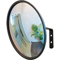Convex Mirror with Bracket, Indoor/Outdoor, 12" Diameter Les Fournitures Industrielles Méga