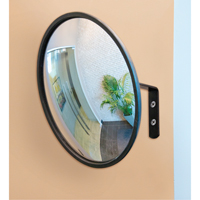 Convex Mirror with Bracket, Indoor/Outdoor, 12" Diameter Les Fournitures Industrielles Méga