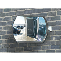 Roundtangular Convex Mirror with Telescopic Arm, 12" H x 18" W, Indoor/Outdoor Les Fournitures Industrielles Méga