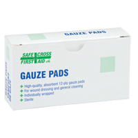 Gaze, Tampon, 3" lo x 3" la, St&eacute;rile, Dispositif m&eacute;dical Classe 1 Les Fournitures Industrielles Méga