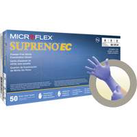 Gants Supreno EC, Petit, Nitrile, 5,5-mil, Sans poudre, Mauve, Classe 2 Les Fournitures Industrielles Méga