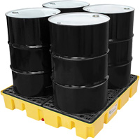 Palette de d&eacute;versements Poly-Slim-Line sans drain, Capacit&eacute; de d&eacute;versement 66 gal. US, 49" x 49" x 8,75" Les Fournitures Industrielles Méga