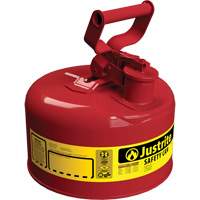 Bidons s&eacute;curitaires, Type I, Acier, 1 gal. US, Rouge, Homologu&eacute; FM/List&eacute; UL/ULC Les Fournitures Industrielles Méga