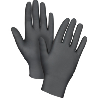 Gants jetables de calibre m&eacute;dical, T-Grand, Nitrile, 6 mils, Sans poudre, Noir, Classe 2 Les Fournitures Industrielles Méga