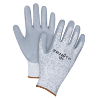 Gants &eacute;lastiques sans coutures r&eacute;sistants &agrave; la coupe, Taille Grand/9, Calibre 13, Rev&ecirc;tement Nitrile, Enveloppe en PEHP, ANSI/ISEA 105 niveau 2/EN 388 niveau 3 Les Fournitures Industrielles Méga