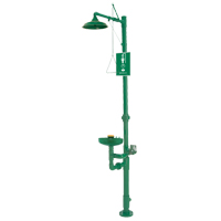 Combination Emergency Shower & Eye/Face Wash Station, Pedestal Les Fournitures Industrielles Méga