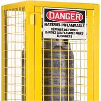 Armoire de s&eacute;curit&eacute; pour cylindres de gaz conforme aux normes de la CSA, nbre de bouteilles: 2, 17" , 17" , 69" , Jaune Les Fournitures Industrielles Méga