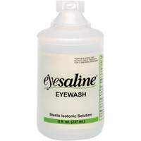 Bouteilles de solution saline pour douche oculaire, Bouteille Plein, 8 oz Les Fournitures Industrielles Méga