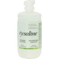 Bouteilles de solution saline pour douche oculaire, Bouteille Plein, 16 oz Les Fournitures Industrielles Méga