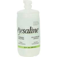 Bouteilles de solution saline pour douche oculaire, Bouteille Plein, 32 oz Les Fournitures Industrielles Méga