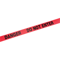 Rubans standards pour barricades, Anglais, 3" la x 1000' lo, 2 mils, Rouge Les Fournitures Industrielles Méga