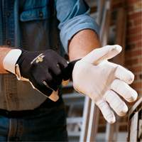 Gants antivibrations Air Glove, Taille Moyen, Paume Cuir perl&eacute; Les Fournitures Industrielles Méga