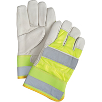 Yellow High-Visibility Superior Warmth Fitters Gloves, Large, Grain Cowhide Palm, Thinsulate Inner Lining Les Fournitures Industrielles Méga