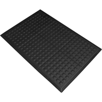 Rejuvenator&reg; Connect No. 502 for Single Workstation, Polyurethane, 3' W x 5' L, 5/8" Thick, Black Les Fournitures Industrielles Méga