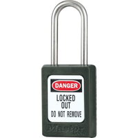 S31 Zenex Safety Padlock, Black, Keyed Different, Thermoplastic, 1-3/8" Width Les Fournitures Industrielles Méga