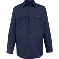 Flame-Resistant Work Shirts, Small, Navy Blue Les Fournitures Industrielles Méga