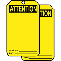Safety Tags, Cardstock, 3-1/8" W x 5-7/8" H, French Les Fournitures Industrielles Méga