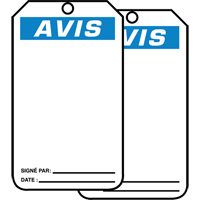 Safety Tags, Cardstock, 3-1/8" W x 5-7/8" H, French Les Fournitures Industrielles Méga