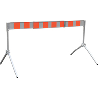Street Barricade, A-Frame, 6' L x 5-1/2" H, Orange/White Les Fournitures Industrielles Méga
