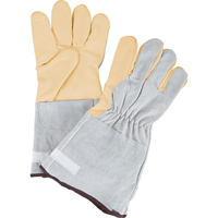Standard-Duty Snug Wrist Work Gloves, Large, Grain Cowhide Palm Les Fournitures Industrielles Méga