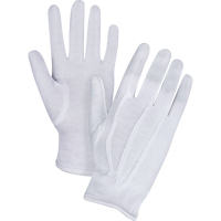 Gants pour serveur/parade, Coton, Poignet &agrave; ourlet, T-Grand Les Fournitures Industrielles Méga