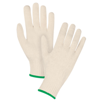 Gants en tricot d'usage standard, Poly/coton, Calibre 7, Moyen Les Fournitures Industrielles Méga