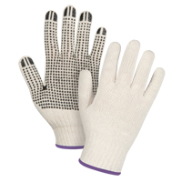 Lightweight Dotted String Knit Gloves, Poly/Cotton, Single Sided, 7 Gauge, X-Small Les Fournitures Industrielles Méga