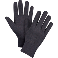 Jersey Gloves, Large, Brown, Unlined, Knit Wrist Les Fournitures Industrielles Méga